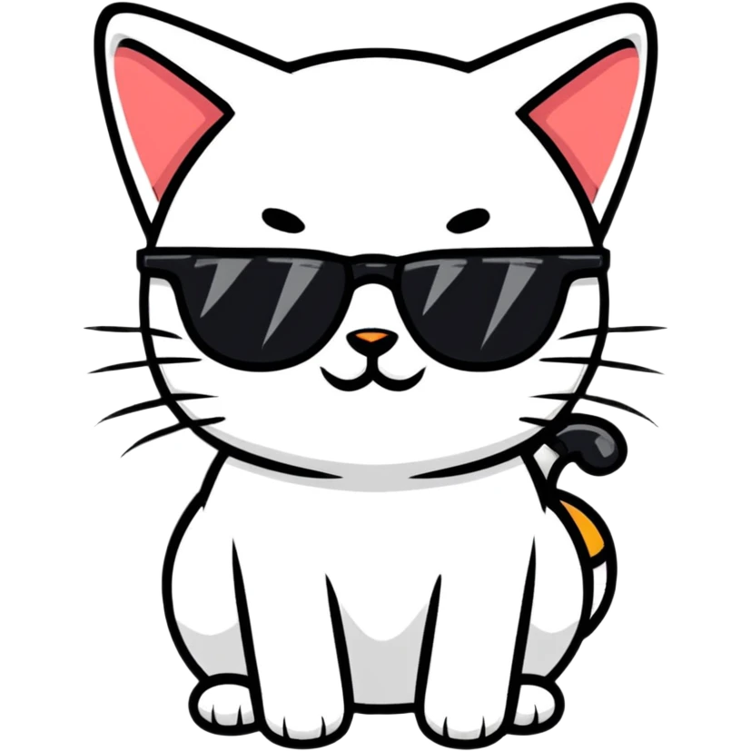 Cat with sunglasses emoji