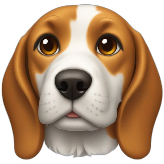beagle on its back,top view emoji