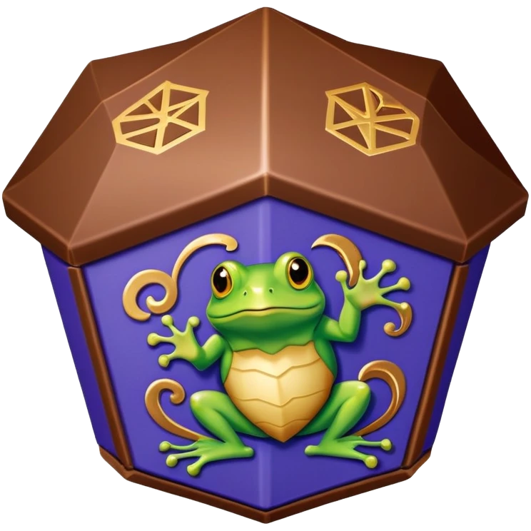 Wizarding world Chocolate frog pentagon shaped box emoji