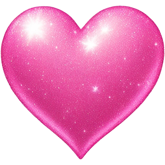 Glittery pink heart emoji