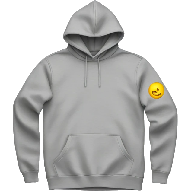 grey color pullover hoodie no person emoji