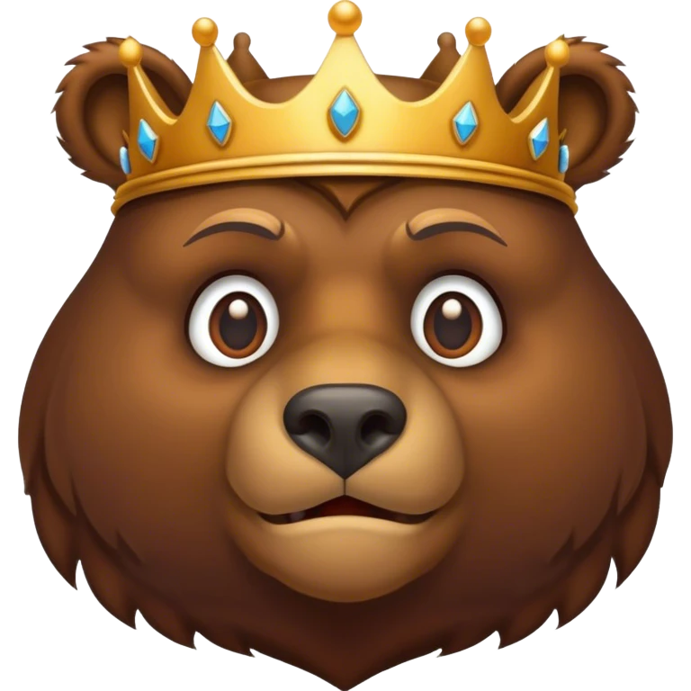 Bear king emoji