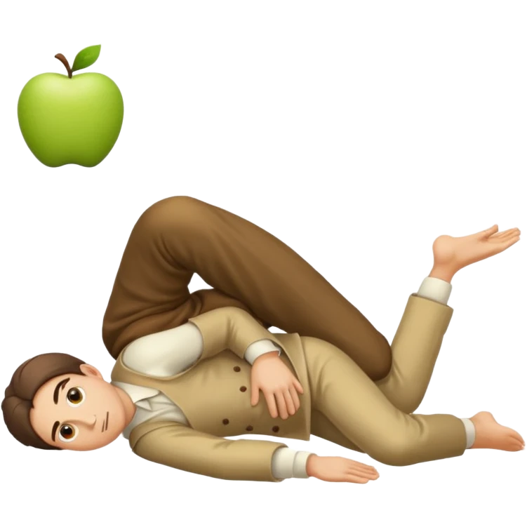 fullbody apostle in prone pose, apple emoji style, different clothing emoji