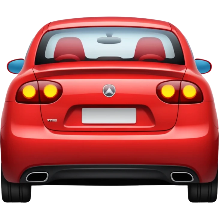 car with taillights glowing emoji