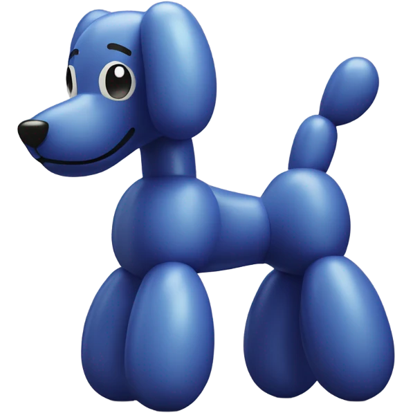 Simple classic balloon dog made from a balloon emoji