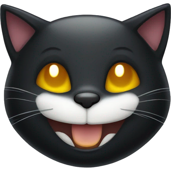 black cat smiling  emoji