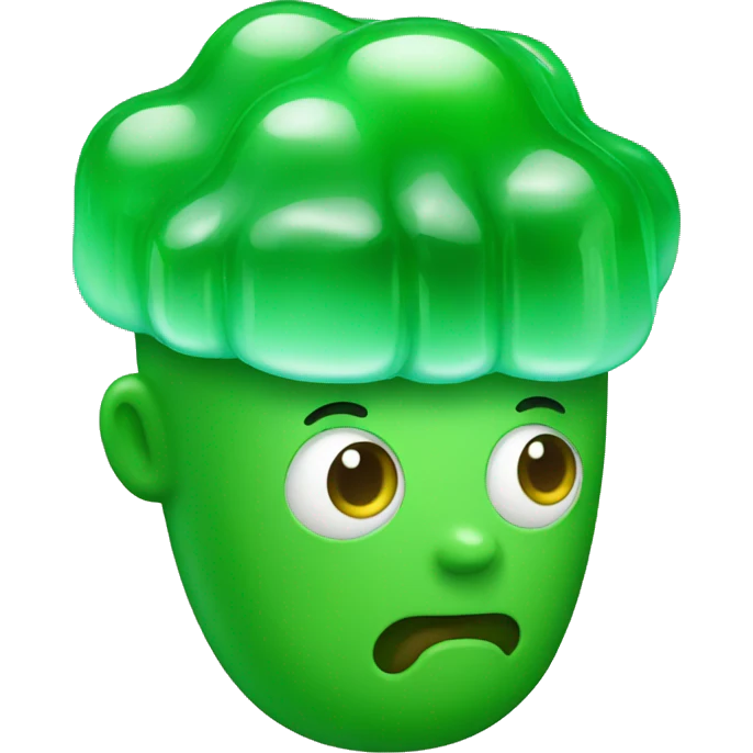 Jelly bear Green head emoji