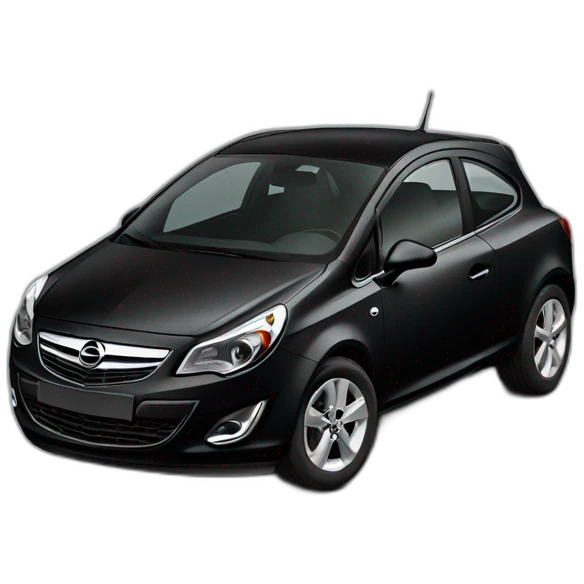 black opel corsa d past lift emoji