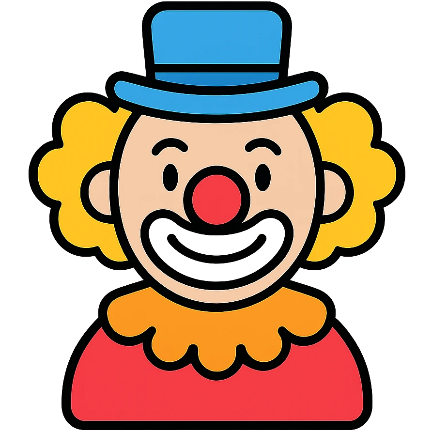 bright clown emoji