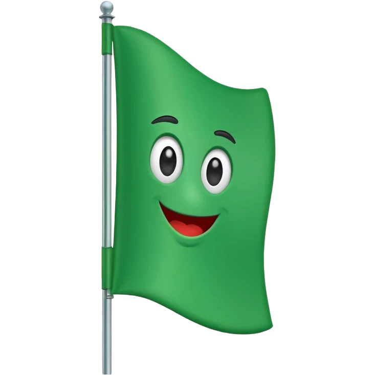 green flag simple clear emoji