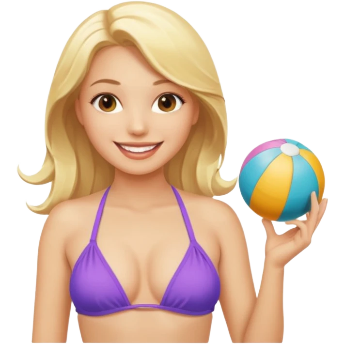 A sexy girl wiht blond Hair and a Bikini  emoji