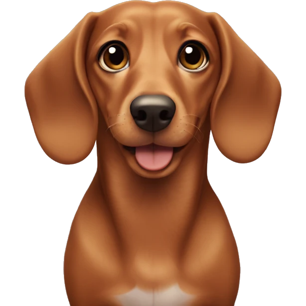 The dachshund is spotted emoji