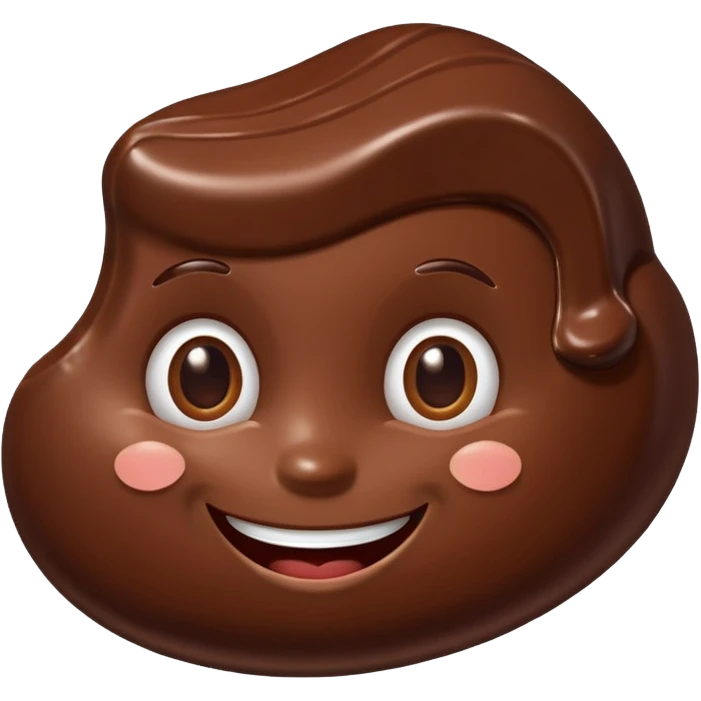 single charactarized personified chocolate sweet treat  emoji