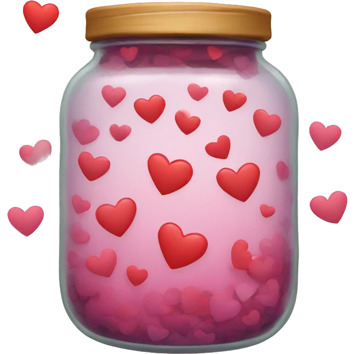 Jar with hearts emoji