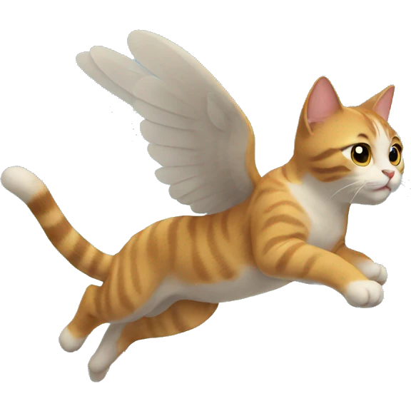 Flying cat emoji