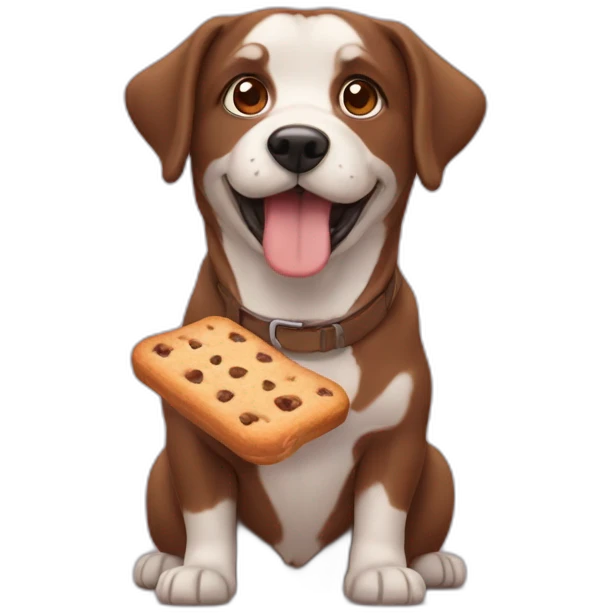 Hund mit Nutellabrot emoji