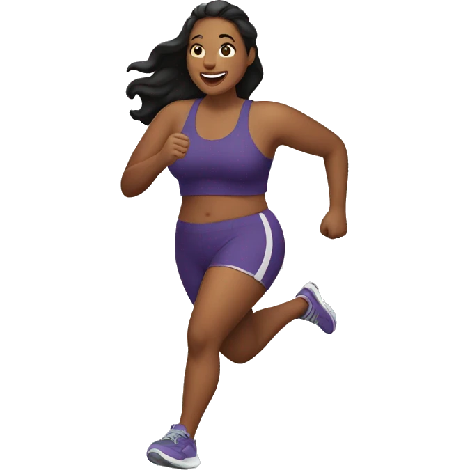 plus size running emoji