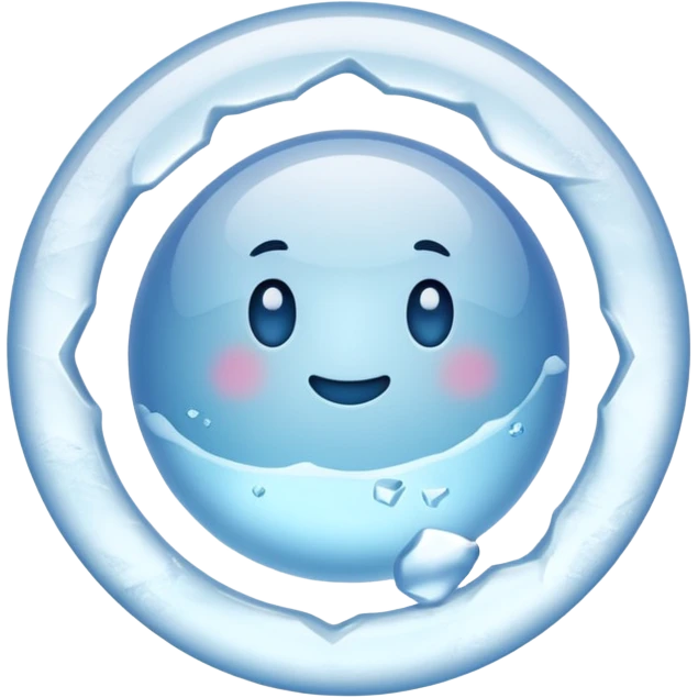 just one circle ice  emoji