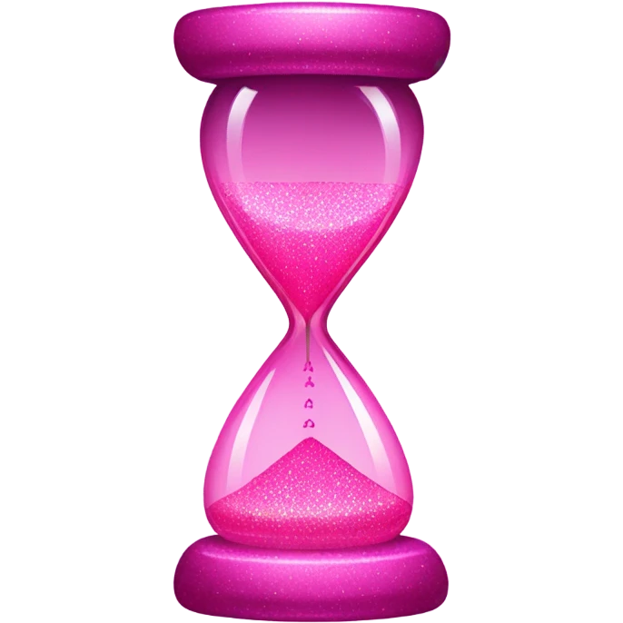 Pink ombre hourglass with glitter  emoji