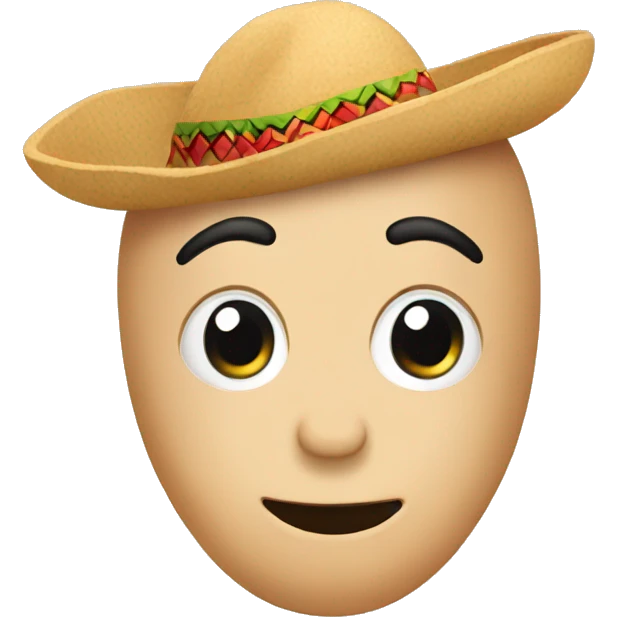 Mexican bean with face emoji