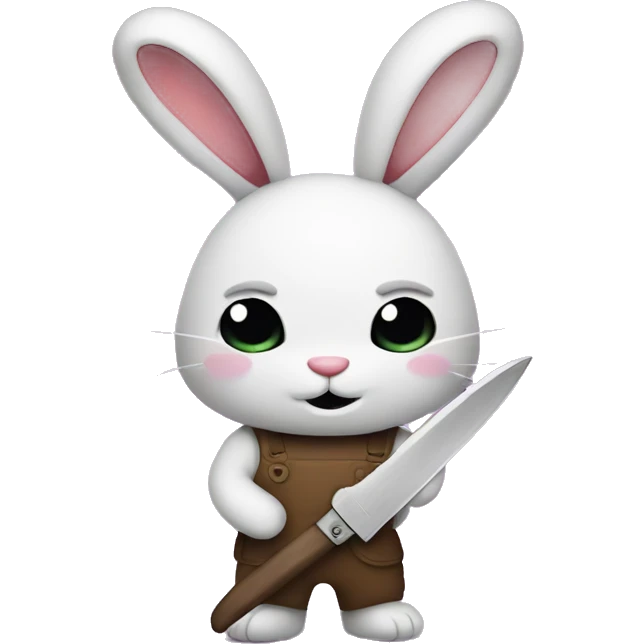 bunny with a knife emoji
