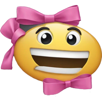 Laptop with advertising for bows emoji