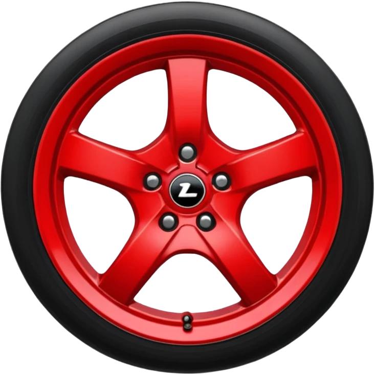 Red Lada Vesta with black discs emoji