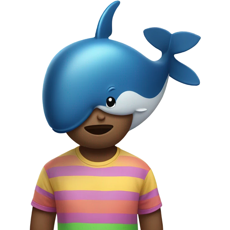 Whale in t shirt emoji