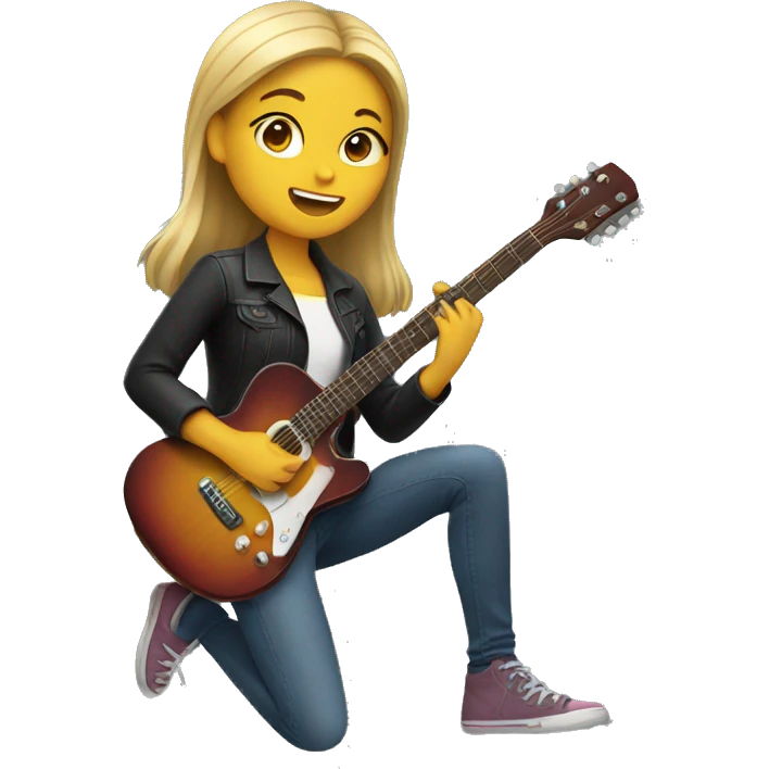 girl playing the guitar emoji