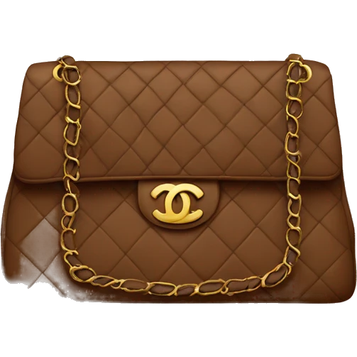 a brown Chanel purse emoji
