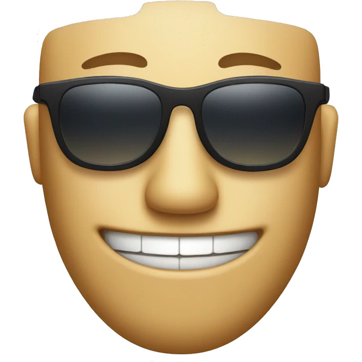 a smirking face in sunglasses emoji