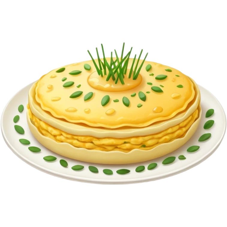 Omelet with chives  emoji