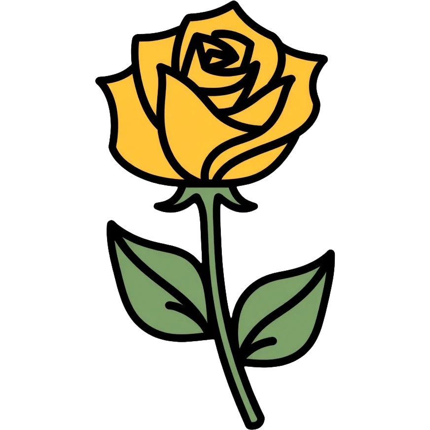 yellow rose flower emoji