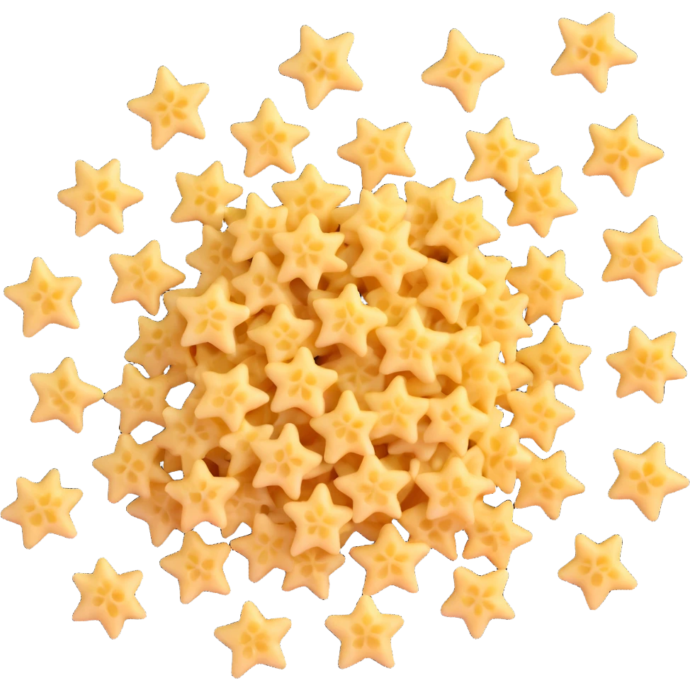 stelline pasta in a small pile emoji