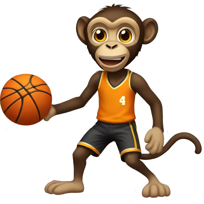 monkey playing basketball emoji