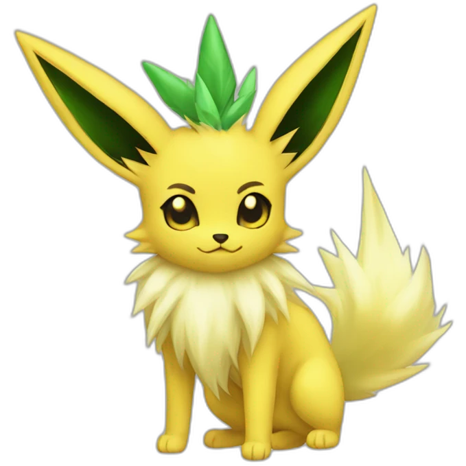 Jolteon and leafeon fuze emoji
