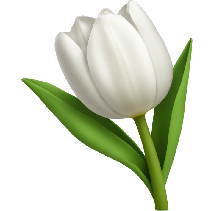 White tullips emoji
