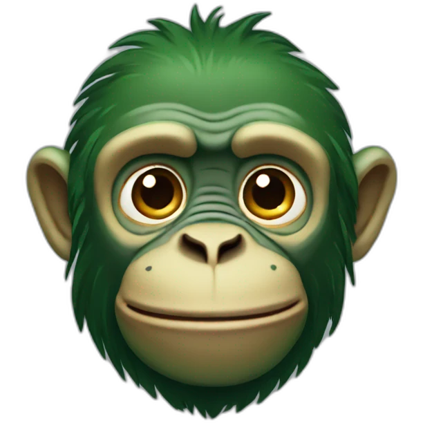 green chimpanzee emojis emoji
