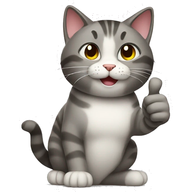 Cat giving thumbs up emoji