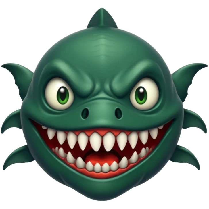 A scary angry ugly African sea creature  emoji
