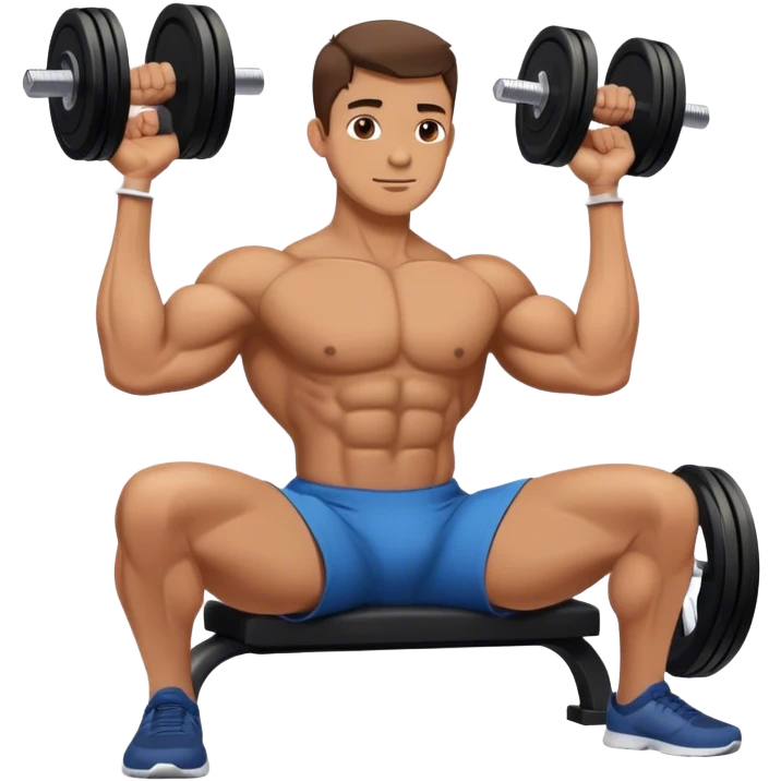man seated weighted wrist curl emoji
