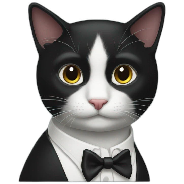 Black cat tuxedo emoji
