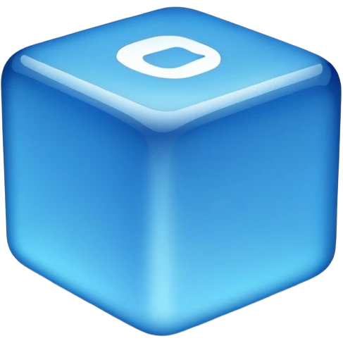 Blue cube emoji