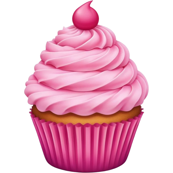 Cupcake with pink icing emoji