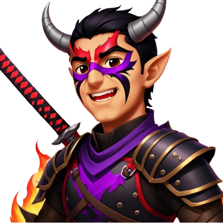 Demon-Horned Warrior emoji
