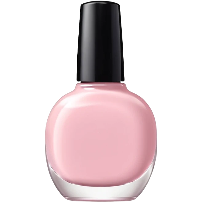 Minimalist kawaii nail polish bottle, standing alone, simple and clean design, pastel colors, delicate and charming, high-resolution, single subject only emoji