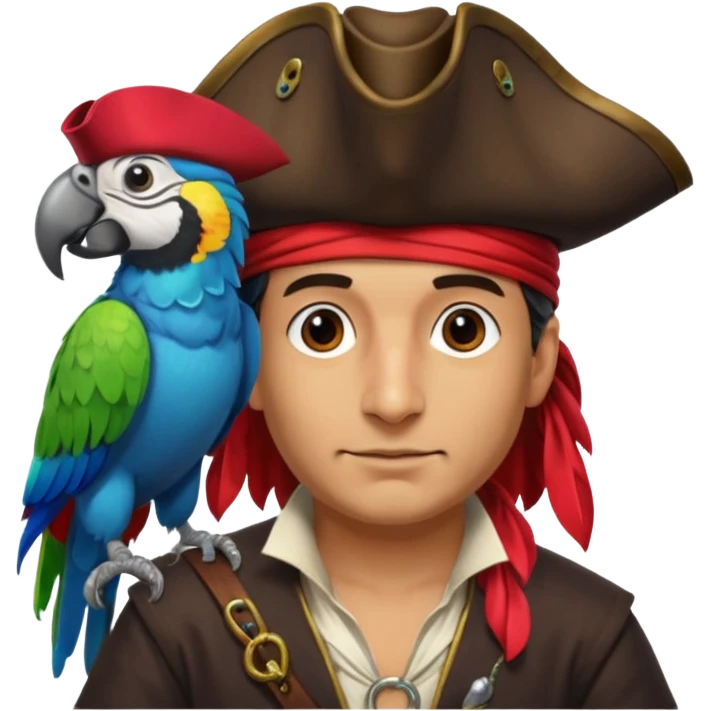 pirate and parrot emoji