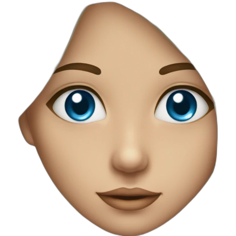 menina loira com olho azul e cabelo médio emoji