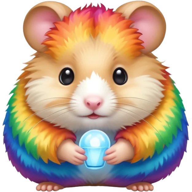 Rainbow hamster emoji