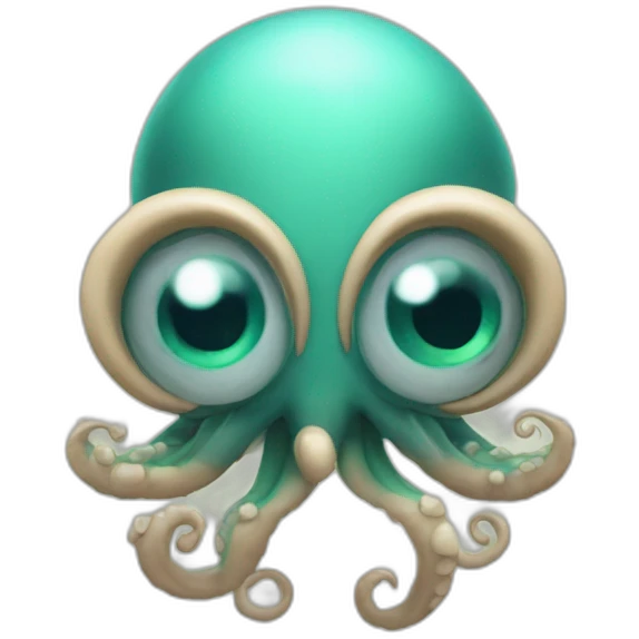 Cute kraken eyes close meditate emoji